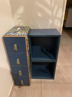 Ladeblok voor op kantoor + 2 blauwe Eket-blokken, Huis en Inrichting, Ophalen, Gebruikt