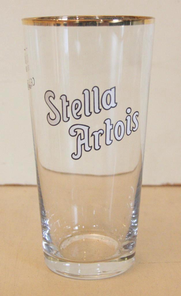 Stella Artois Boerkes 25cl / Emaille Logo & Gouden Randje, Verzamelen, Glas en Drinkglazen, Zo goed als nieuw, Bierglas, Ophalen of Verzenden