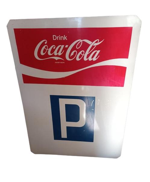 Coca-Cola parking reclamebord uit 1970, Verzamelen, Merken en Reclamevoorwerpen, Gebruikt, Reclamebord, Ophalen