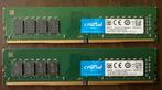 Crucial 32 GB DDR4 Ram, Computers en Software, RAM geheugen, 32 GB, DDR4, Ophalen of Verzenden, Zo goed als nieuw