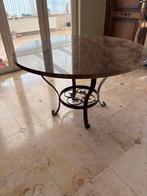 Ronde eettafel, Huis en Inrichting, Tafels | Eettafels, Ophalen, Gebruikt, 100 tot 150 cm, Rond