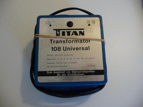 TITAN HO - TRANSFORMATEUR UNIVERSEL/Transformateur Type 108, Hobby & Loisirs créatifs, Trains miniatures | HO, Utilisé, Transformateur ou Alimentation