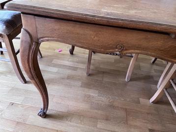 Table à manger avec 2 rallonges, Maison & Meubles, Antiek, 150 à 200 cm, Cinq personnes ou plus, Enlèvement