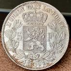Belgium 5 Francs 1869, Verzenden, Zilver, Losse munt, Zilver