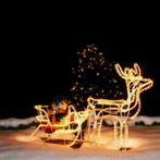 Kerstverlichting Rendier Met Slee + Ledverlichting W-W  Prof, Ophalen of Verzenden, Nieuw