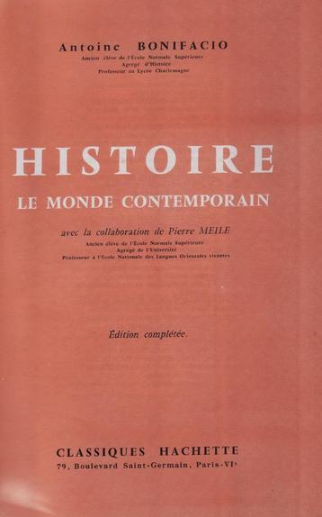 1966 Histoire Le Monde Contemporain – A. Bonifacio beschikbaar voor biedingen