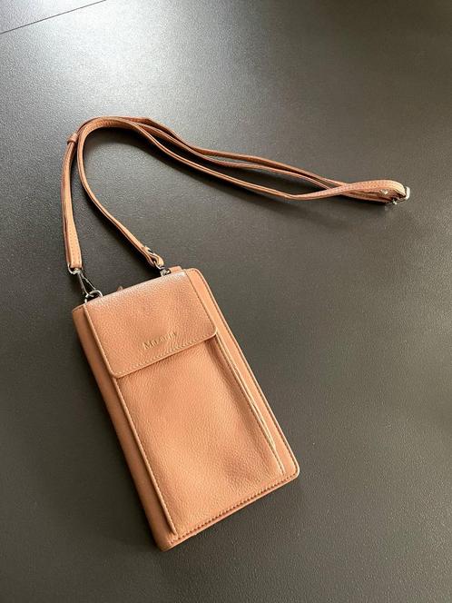 lederen gsm tasje/portemonnee, Handtassen en Accessoires, Tassen | Schoudertassen, Zo goed als nieuw, Overige merken, Overige kleuren