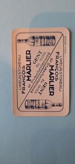 Speelkaart Gent  – Likeurstokerij Marlier_44, Ophalen of Verzenden, Gebruikt, Speelkaart(en)
