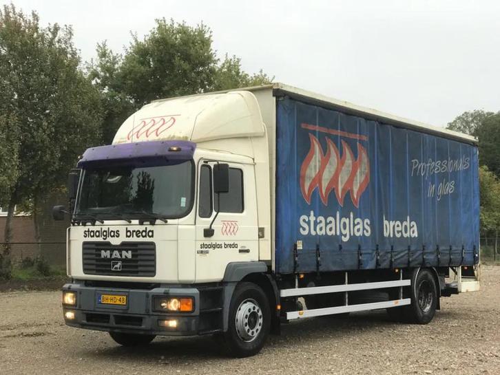 MAN 18 ML 18.224 Schuifzeil Huif Onderschuif Laadklep Lift D, Autos, Camions, Entreprise, Achat, ABS, Vitres électriques, Radio