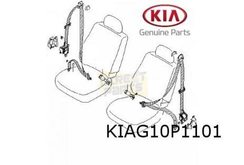 Kia Sorento 3-punts veiligheidsgordel Links zwart (bij raam, Auto-onderdelen, Interieur en Bekleding, Kia, Nieuw, Verzenden