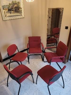 Vergaderstoelen, Huis en Inrichting, Stoelen, Ophalen, Gebruikt, Rood, Vijf, Zes of meer stoelen