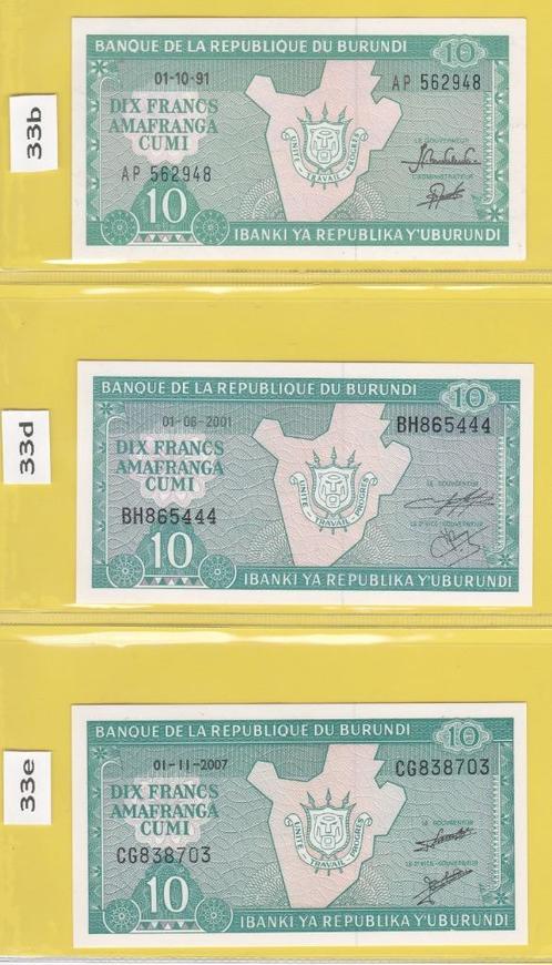 BURUNDI - LOT BILJETTEN (12 stuks), Postzegels en Munten, Bankbiljetten | Afrika, Setje, Burundi, Ophalen of Verzenden