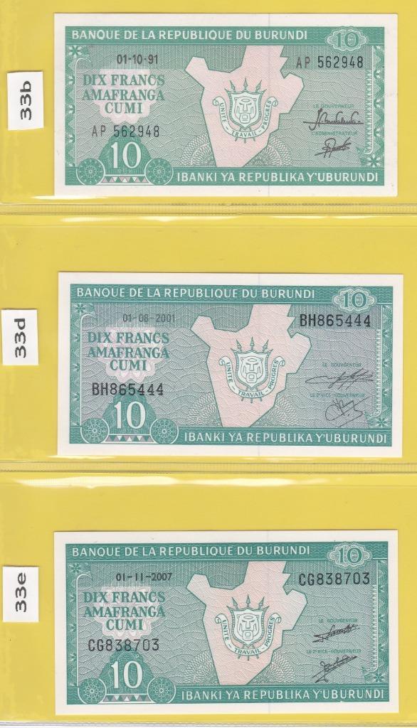 BURUNDI - LOT BILJETTEN (12 stuks), Postzegels en Munten, Bankbiljetten | Afrika, Setje, Burundi, Ophalen of Verzenden