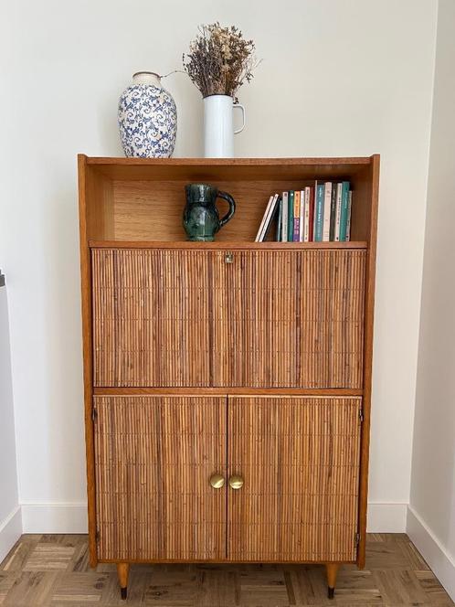 Prachtige vintage meubels van hout en rotan, Antiek en Kunst, Antiek | Meubels | Kasten, Ophalen