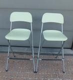 2 licht groene opklapbare barkrukken, Enlèvement