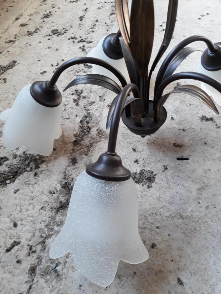 lustre 5 branches excellent état, Huis en Inrichting, Lampen | Kroonluchters, Zo goed als nieuw, Ophalen