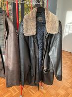 Zwarte lederen jas, Kleding | Heren, Jassen | Winter, Ophalen, Gedragen, Maat 56/58 (XL), Zwart