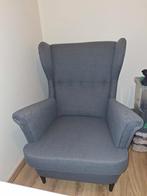 Fauteuil à Oreilles IKEA - Gris Foncé, Maison & Meubles, 75 à 100 cm, Comme neuf, Enlèvement, Autres matériaux