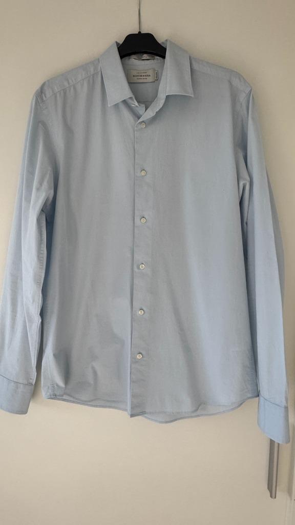 Hemd (L) van Scotch & Soda, Kleding | Heren, Overhemden, Zo goed als nieuw, Halswijdte 41/42 (L), Blauw, Verzenden
