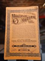 Antiek Minerva Motors aandeel 1930's, 1920 tot 1950, Ophalen of Verzenden, Aandeel