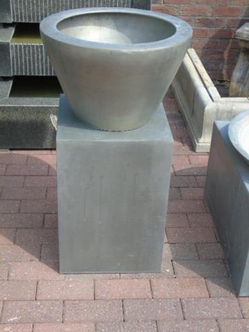 jardinière vasque et socle en zinc , nouveau !