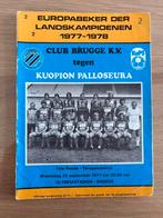 28-9- 1977 club brugge -kuopion palloseura, Verzamelen, Ophalen, Gebruikt, Boek of Tijdschrift