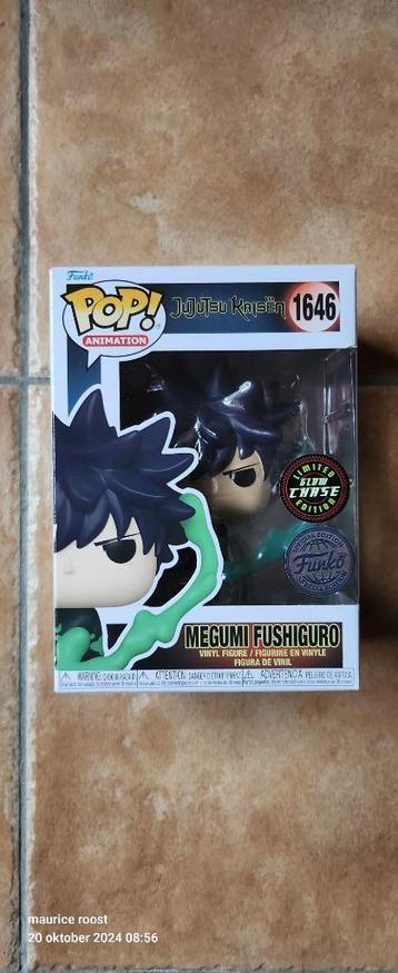 Amasia jujutsu kaisen megumi glow chase exclusive funko pop, Enlèvement ou Envoi, Neuf