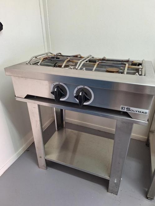 Solymac Gasvuur 2-beks Tafelmodel, Zakelijke goederen, Horeca | Keukenapparatuur, Fornuis, Frituur en Grillen, Gebruikt, Ophalen