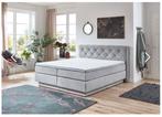 Boxspring 180x200cm met opbergruimte stof lichtgrijs, Huis en Inrichting, Slaapkamer | Boxsprings, Ophalen, Zo goed als nieuw