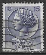 Italie 1955/1960 - Yvert 714 - Munt van Syracus (ST), Postzegels en Munten, Verzenden, Gestempeld
