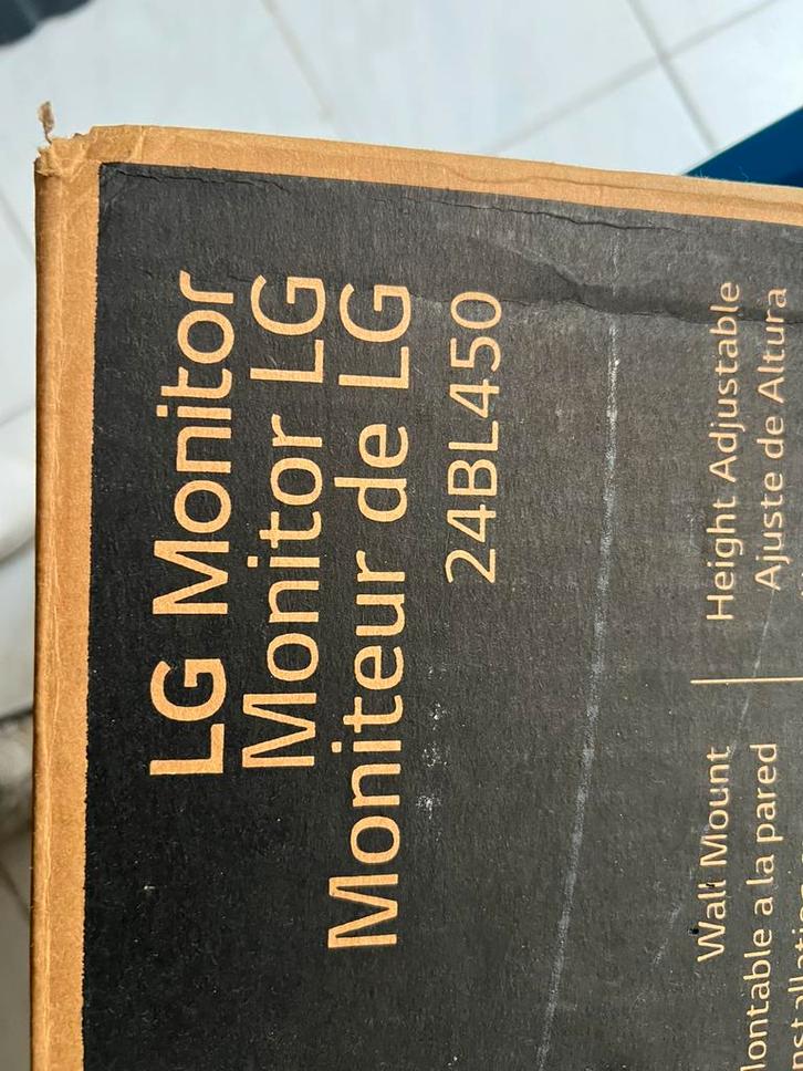 Ecran LG 24 pouces neuf, Computers en Software, Monitoren, 60 Hz of minder, DisplayPort, HDMI, Gaming, IPS, Full HD, Onbekend