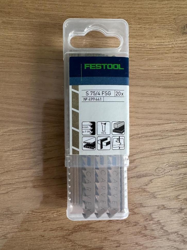 Festool 499441 Decoupeerzaagblad S 75/4 FSG 20X, Doe-het-zelf en Bouw, Gereedschap | Zaagmachines, Nieuw, Decoupeerzaag, Ophalen of Verzenden