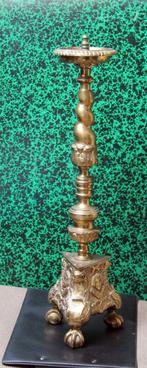 zware grote koperen kandelaar voor grote kaarsen, Ophalen