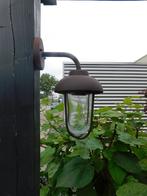 Industriële buitenlamp Travor, zwart-bruin of alu., Huis en Inrichting, Ophalen of Verzenden, Metaal, Industriële buitenlamp, Minder dan 50 cm