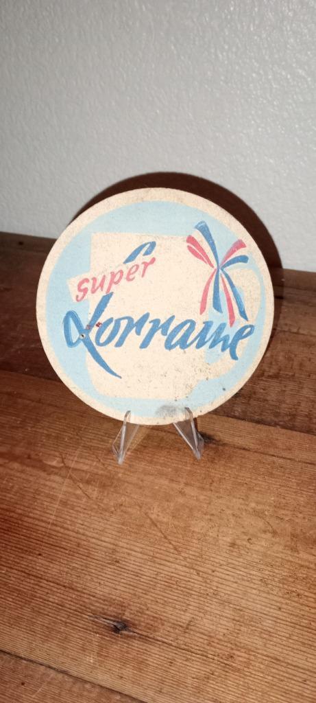 Brasserie bier antiek sous-bock La Lorraine, Verzamelen, Biermerken, Gebruikt, Viltje(s), Overige merken, Ophalen of Verzenden