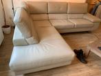 GRATIS Sofitalia lederen hoekzetel. Beige in perfecte staat., Huis en Inrichting, Zetels | Zetels en Chaises Longues, Ophalen