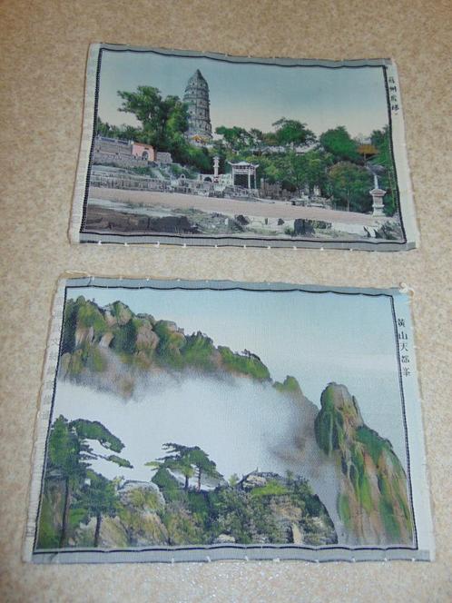 Chinese schilderijtjes op stof, Antiek en Kunst, Kunst | Niet-Westerse kunst, Ophalen of Verzenden