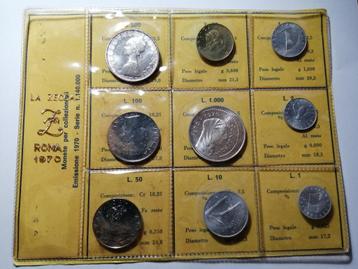 Muntset jaarset Italië 1970 zilver 500 1000 lire beschikbaar voor biedingen