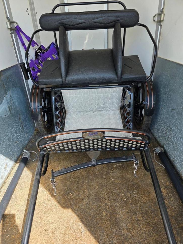 Mooie nette sulky lemerij 16 inch, Dieren en Toebehoren, Rijtuigen en Koetsen, Zo goed als nieuw, Sulky, Pony, Gesloten