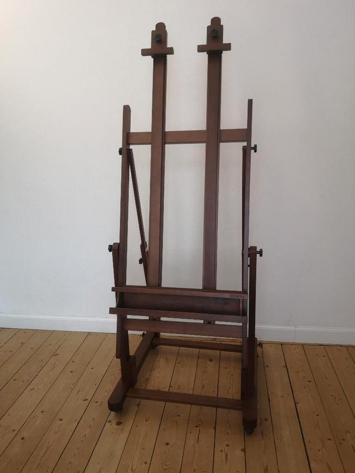 Grand chevalet en bois massif mobile inclinable 90 ", Hobby & Loisirs créatifs, Peinture, Comme neuf, Chevalet, Enlèvement ou Envoi