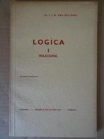 Antiek boek Logica I Inleiding Ad usum auditorum ongelezen, Ophalen of Verzenden, Zo goed als nieuw, Algemeen, Dr. I.J.M. Van den Berg