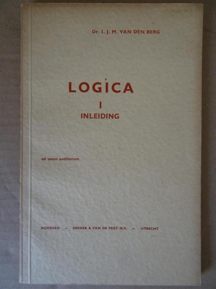 Antiek boek Logica I Inleiding Ad usum auditorum ongelezen, Boeken, Filosofie, Zo goed als nieuw, Algemeen, Ophalen of Verzenden