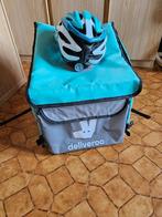 Deliveroo tas + helm (fiets), Ophalen, Zo goed als nieuw