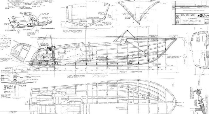 Une copie du plan original de Riva Ariston, Hobby & Loisirs créatifs, Modélisme | Bateaux & Navires, Neuf, Envoi