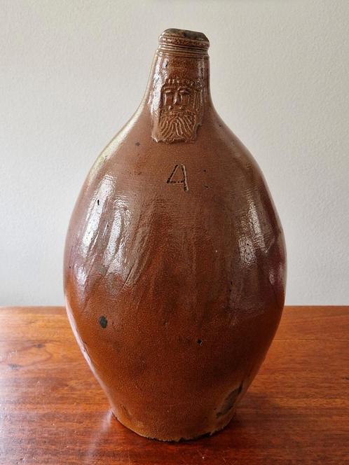 Grote antieke aardewerk baardmankruik, Duitsland., Antiek en Kunst, Antiek | Keramiek en Aardewerk, Ophalen of Verzenden