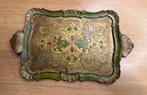 Een vintage Italiaans/Florentijns houten dienblad., Ophalen, Zo goed als nieuw