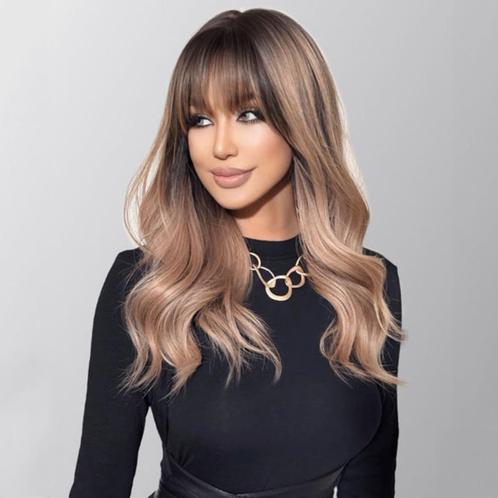 Pruik lang haar in laagjes met grove slag model Vicky, Handtassen en Accessoires, Uiterlijk | Haarverzorging, Nieuw, Pruik of Haarverlenging