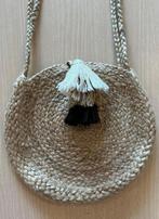 Joli sac rond en osier/paille tressée, style bohème chic., Enlèvement ou Envoi, Comme neuf