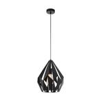 Eglo Carlton Hanglamp zwart, Ophalen, Zo goed als nieuw, Vintage & modern, 75 cm of meer