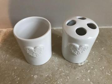 Porte brosse à dents et gobelet, Enlèvement, Comme neuf
